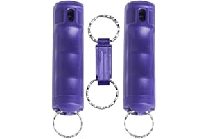 VEXOR Pepper Spray Gel—Police Strength—Flip-Top & Finger Grip—Quick Release Key Ring—20+ Shots—10-12 Ft. Range—5 Colors