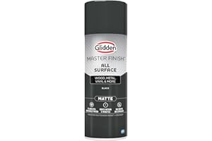 Glidden Master Finish 12 oz. Matte Black Interior/Exterior All Surface Spray Paint and Primer