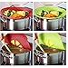 2Pcs Spill Stopper Lid Cover, Boil Over Safeguard, 10.2 inch Silicone Spill Stopper Pot Pan Lid, Multi-Function Cooking Tool, Kitchen Gadgets, for Cooking Cover, Parents, Friends, Green& Red