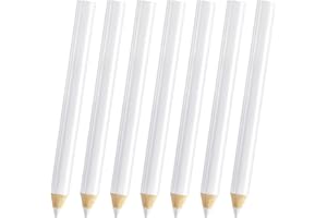 HINZIC 7 Pcs Sewing Pencil for Fabric, White Tailor Marker Pencils, Erasable Fabric Chalk Pencil, Marking and Tracing Tool for Quilting Dressmaker Craft