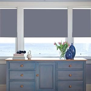 Kingmond Thermal Insulated 100% Blackout UV Protection Waterproof Fabric Custom Window Blinds Easy Installation Window Shades,36