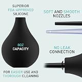 TopQuaFocus 8oz Enema Bulb Kit with 4 Replaceable Nozzles Silicone view 4