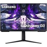 SAMSUNG 27" Odyssey G32A FHD 1ms 165Hz Gaming Monitor with Eye Saver Mode, Free-Sync Premium, Height Adjustable Screen for Ga