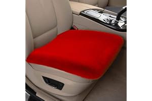 ACDIAC Winter Soft Warm Faux Rabbit Fur car seat Cushion,Universal fit Plush Front and Back Fuzzy car seat Pads Cushion Cover Protector - 1pcs (Front seat 1pcs,red)