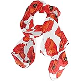 Women Long Silk Scarf, Satin Shawl Chiffon Large Stole Headscarf Sunscreen Wrap
