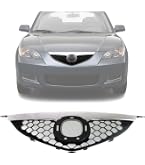 thumbnail image 2 of CAPA For 04-06 Mazda3 Sedan  Standard  Front Bumper Cover Grille Assembly Black 2 of 13