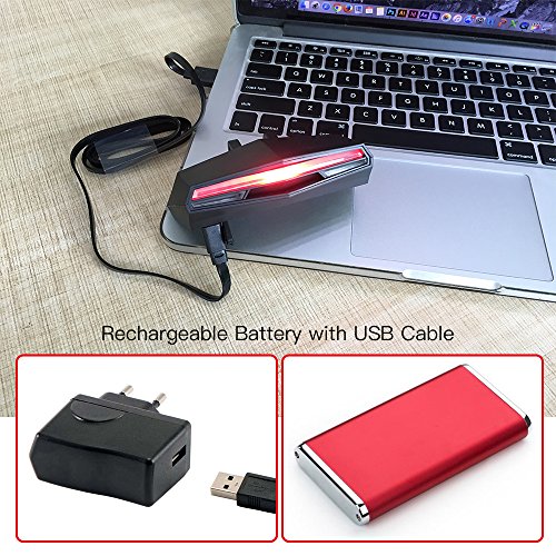 image for Omnicare Bike Light, USB Rechargeable LED Bicycle Taillights Set, Remo
