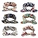 Yeshan Women and Girls Stretch Rabbit Bow Headbands/Bandana/Turban/Headwrap Twisted Yoga Hairband,pack of 6