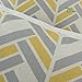 CaliTime Canvas Throw Pillow Cover Case for Couch Sofa Home Decoration Modern Striped Chevron Zigzag Geometric 18 X 18 Inches Grey Yellow