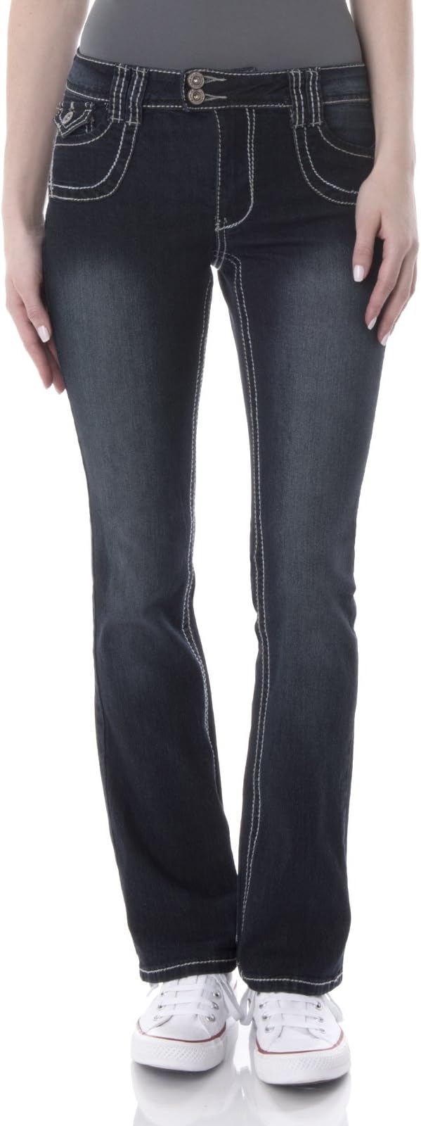 Angels Jeans Women's Chop Pocket Bootcut Jean