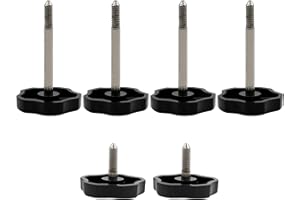 SYOWADA 6 PCS Soft Top Window Frame Door Surround Knob Screws with Pins Replacement for Jeep Wrangler JK 4-Door 2007-2018, ABS Screws, Stainless Steel Pin