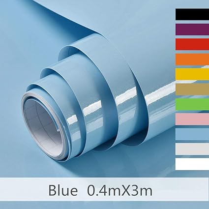 Hode Carta Adesiva Per Mobili 40cmx300cm Carta Da Parati Vinilica Per Adesivi Decalcomanie Pareti Porte Finestre Posteriori Rotolo Di Plastica Blu
