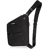 OSOCE Asymmetric Sling Bag for Women & Men,Waterproof Crossbody Chest Bag,Minimalist Commuter Daypack for Travel,Hiking,Work