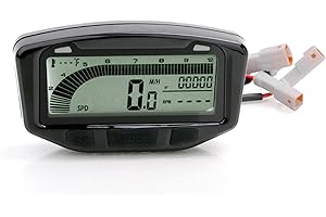 GELUOXI 752-119 Digital Speedometer Tachometer Gauge Kit Replacement for KTM Honda Yamaha Kawasaki Suzuki 1995-2019 (Speed and Temperature Display Units are Not Adjustable)