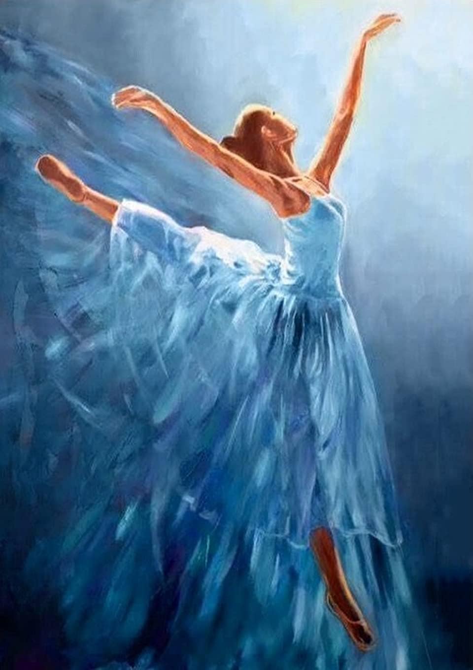 5D Diamond Painting Full Drill Craft Rhinestone Supplies Cross Stitch Diamond Art Full Kits for Adults Paint by Numbers Ballet Girl Handmade Kit Canvas Painting Salon Picture 30x40cm/12x16 inches