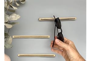 MOUGIGI 3PCS Wooden Sunglass Holder for Wall - Eyeglass Holder for Home, Wall-Mounted Sunglass Rack Stand - Keep your Reading Glasses, and Sunnies Organized and within Reach