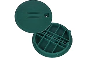 Aleybloodes 2PCS Sprinkler Valve Round Box Lid, 10” Universal Sprinkler Valve Cover for Outdoor Sprinkler Irrigation Control Water System Lawn