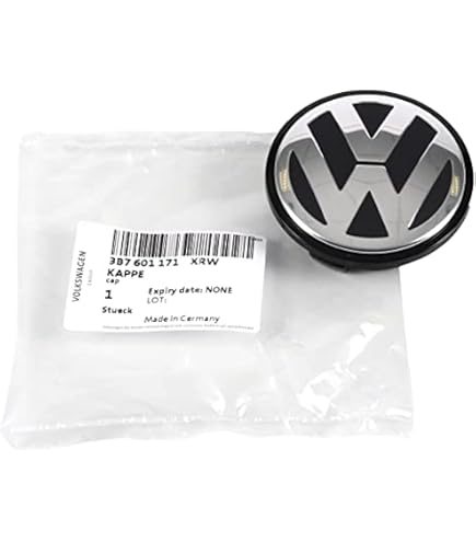 SkinoEu 4 X 65mm Wheel Centre Alloy Hub Center Caps Compatible With VW 3B7 601 171 / 6U7 601 171 Hubcaps Black Silver CVZ 6