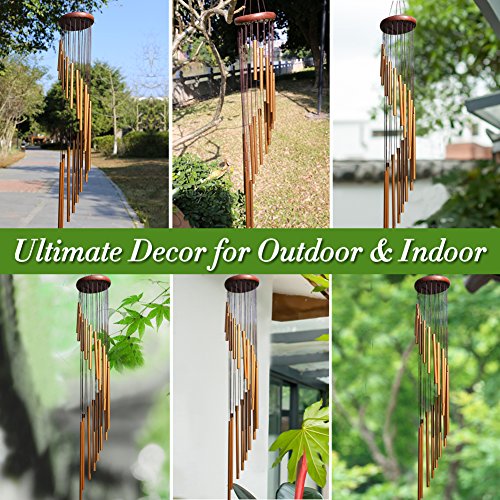 image for punada Long Wind Chimes Outdoor, UPGRADED 36” Wind Chimes Amazing Gr