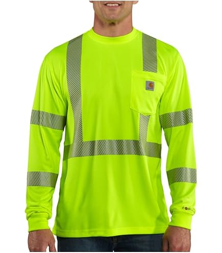 Carhartt Men's HV Force Relaxed Class 2 T-Shirt, Brite Lime, Large