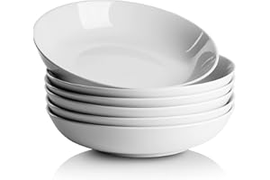 10 Strawberry Street Simply White 36 Oz Pasta/Dinner Bowl, Set of 6