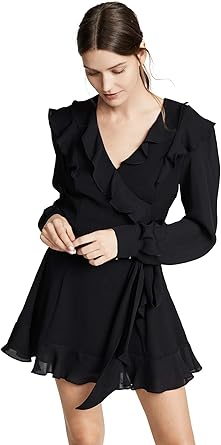 ruffle wrap mini dress