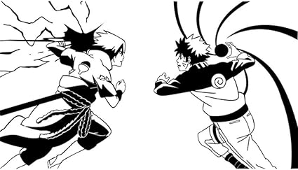 Sticker Mural Stickers Muraux Uzumaki Naruto Uchiha Sasuke Fond D Ecran Amazon Fr Bricolage