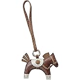 Leather Horse Bag Charm, Pony Keychain Equestrian Purse Accessory, Cute Animal Pendant for Handbags Backpacks, 2026 Year Mascot, Gift for Horse Lovers