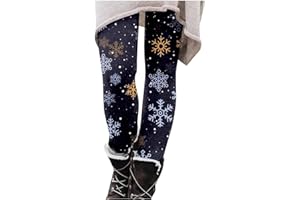 GENERIC Christmas Pajama Pants Women Santa Claus Print Elastic Waist Soft Comfy Pj Pants Ankle Length Christmas Day Leggings