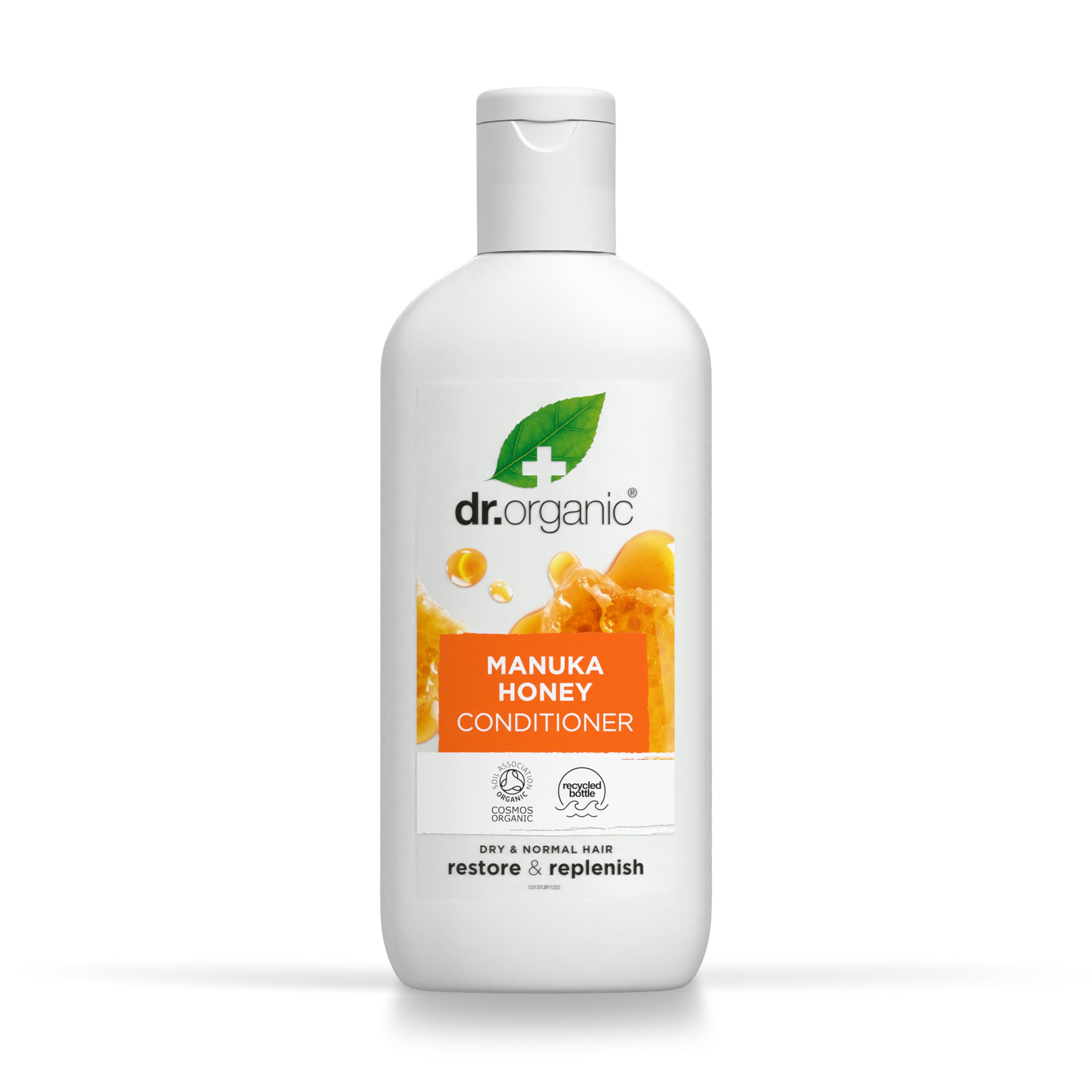 Dr Organic Manuka Honey Conditioner, Restoring, Dry Hair, Mens, Womens, Natural, Vegetarian, Cruelty-Free, Paraben & SLS-Free, Certified Organic, 265ml, Packaging may vary