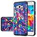GALAXY WIRELESS for Galaxy Core Prime Case, Samsung Galaxy Core Prime Phone Case [Shock Absorption] Hybrid Dual Layer Defender Protective Case Cover for Galaxy Core Prime Case, Rainbow Flower