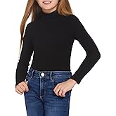 Arshiner Girls Turtleneck Sweater Kids Casual Long Sleeve Knit Pullover Tops