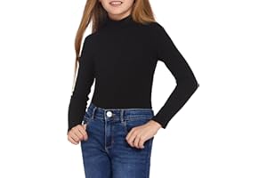 Arshiner Girls Turtleneck Sweater Kids Casual Long Sleeve Knit Pullover Tops