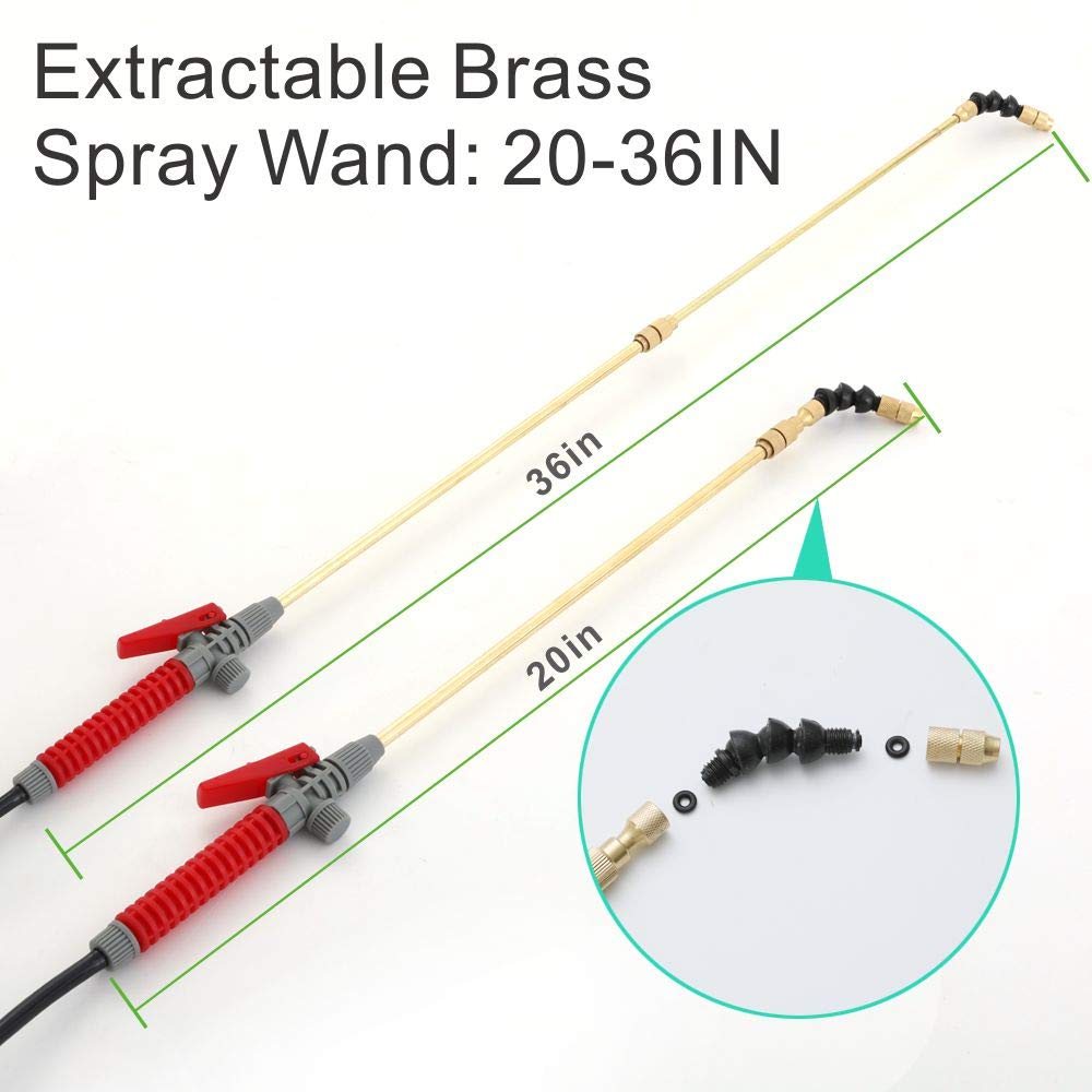 ITISLL Garden Pump Sprayer Portable Yard & Lawn Sprayer with Brass