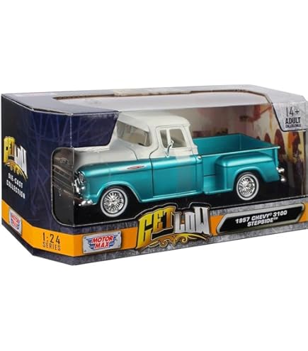 Amazon.com: 1966 C1000 Fenderside Pickup Truck Lowrider Blue