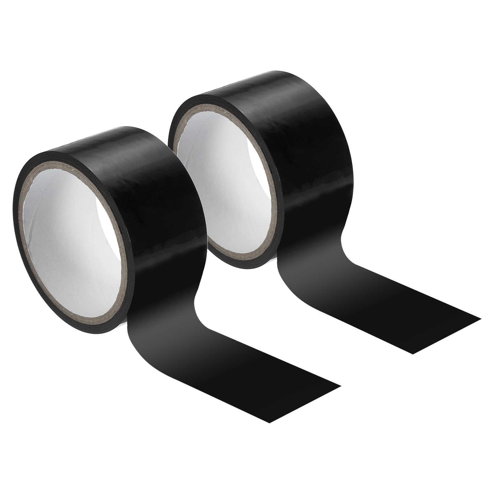 PATIKIL Non Stick Static Tapes 2 in x 50 Ft, 2 Roll Duct Tape for Organizing Cable Black