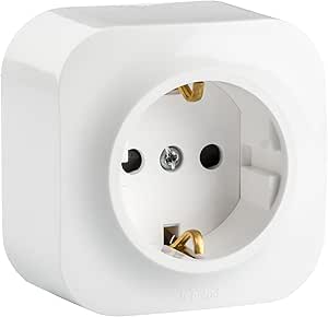 Legrand 782420 pared, enchufe 1 toma, Schuko, Blanco : Amazon ...