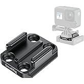 SMALLRIG Tripod Adapter for GoPro Ball Joint Buckle, Quick Release Plate for Arca with 1/4”-20 Threaded Holes and 3/8”-16 Threaded Holes, Compatible with GoPro Hero 11/10 / 9/8 / 7/6 / 5- APU2668