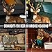 ARAIDECOR Festive Deer Animal Sculpture Home Decor or Outdoor Garden Statue - 13 x 12 x 7 Inches
