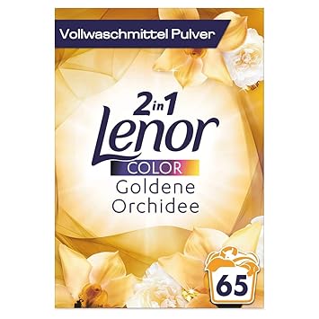 Lenor Colorwaschmittel Pulver Goldene Orchidee 4 kg, 65 Waschladungen