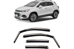 CLIM ART in-Channel Incredibly Durable Rain Guards for Chevrolet (Chevy) Trax 2014-2022/Buick Encore 2013-2022, Original Wind
