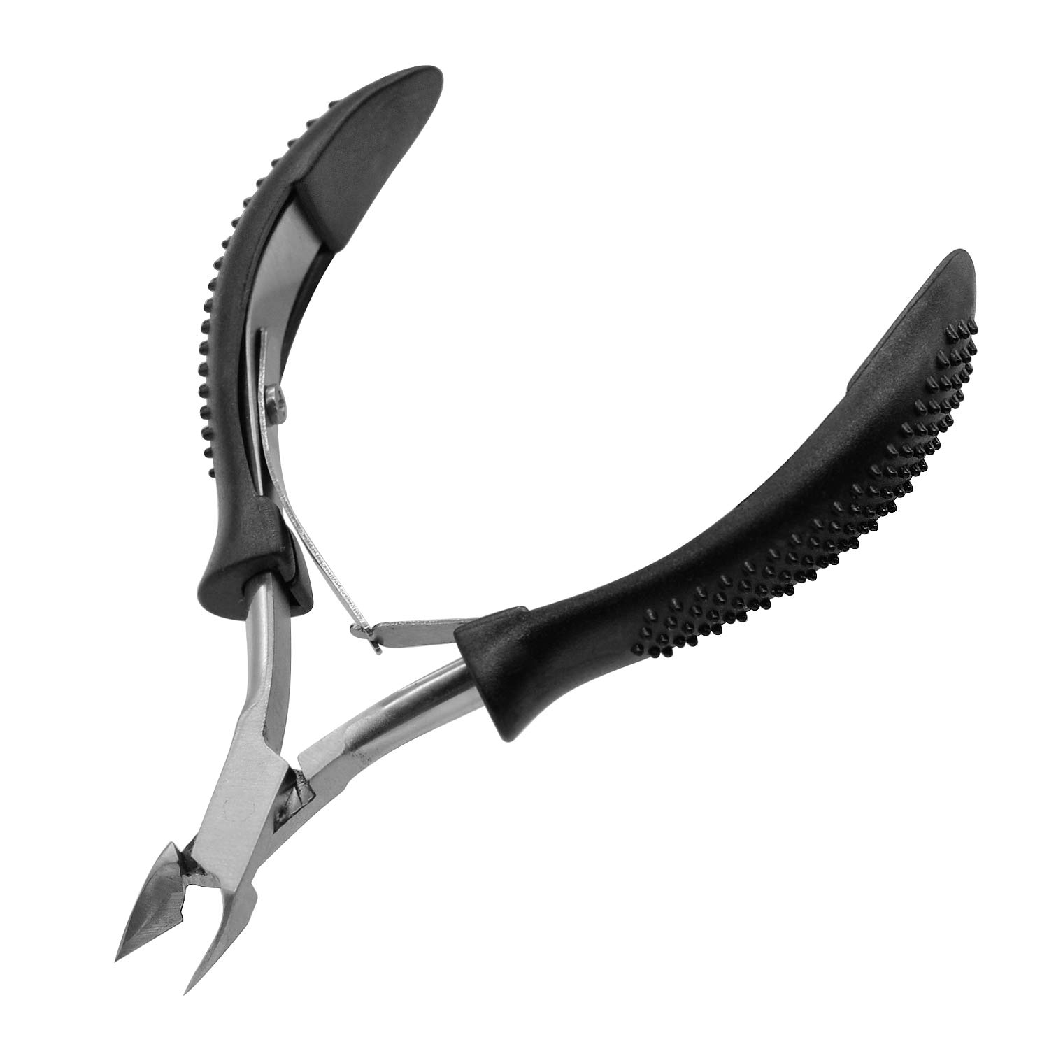 3PCS Anti-slip Handle Cuticle Trimmer with Cuticle Pusher and Triangle Cuticle Nail Pusher Peeler Scraper,Professional Stainless Steel Cuticle Nipper Set for Fingernails Toenails: Beauty