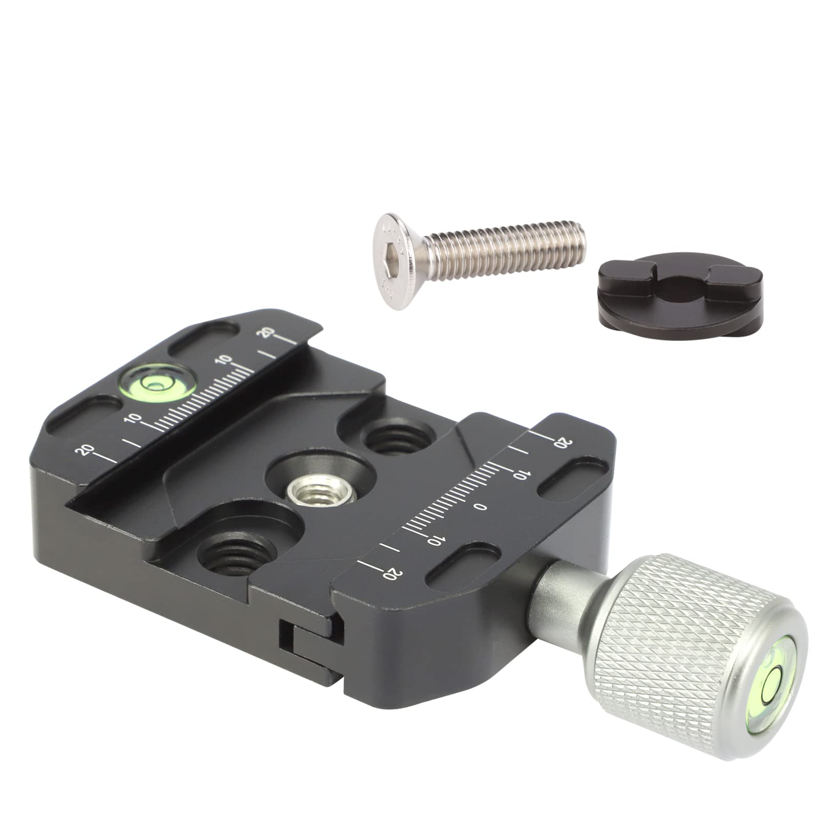 Replace Adapter with Arca-Swiss-Compatible Quick Release Clamp for Manfrotto rc2 Standard Tripod Ball Head Clamp Replacement Converter