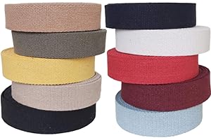 Heavy Cotton Webbing 1 1/2 Inch - Straps for Arts and Crafts - 5, 10, 25, or 50 Yards, Over 10 Colors - MATADOR USEFUL GOODS (Black, 50 Yards)
