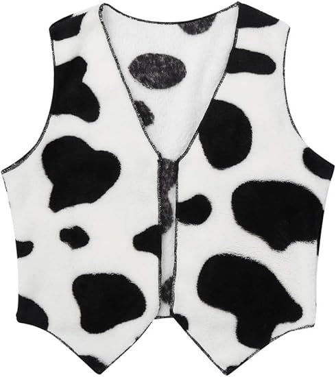 pink cow print vest