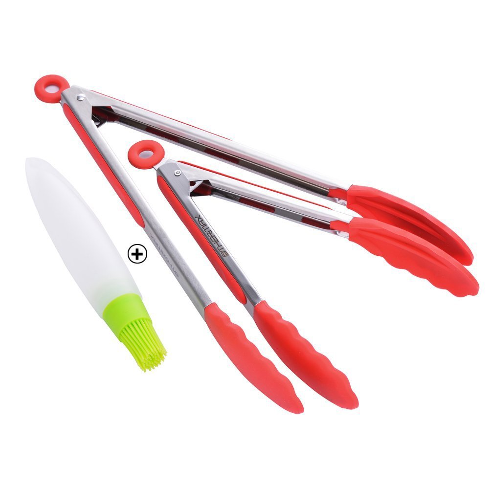 Best Othermax Premium Silicone Kitchen Tongs Set
