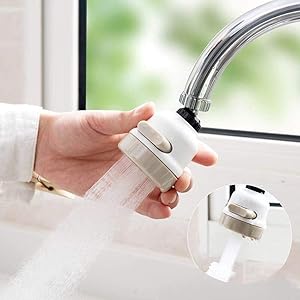 Kitchen Water Faucet Filter, 3 Modes Position Adjustable Sink Faucet Sprayer Head,High Water Flow Tap Water Head for Home Kitchen Bathroom,Booster Shower Water Saver