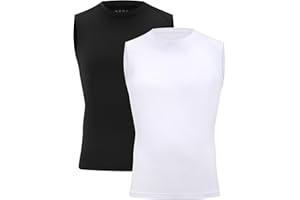 Moozava Youth Sleeveless Compression Shirt Boys Athletic Tank Tops Kids Basketball Football Undershirt