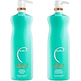 Malibu C Hard Water Wellness Shampoo and Conditioner Duo - Hydrating Hair Care for Shine & Manageability - Protects from Waterborne Elements That Cause Dry, Damaged Hair (33.8oz)