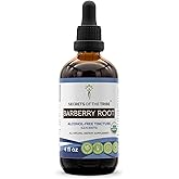 Secrets of the Tribe Barberry Root USDA Organic | Alcohol-Free Extract, High-Potency Herbal Drops | Made from 100% Certified Organic Barberry (Berberis vulgaris) Dried Root Bark (4 oz)